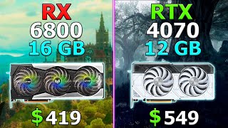 RTX 4070 vs RX 6800  Test in 10 Games  2K [upl. by Akemehc]