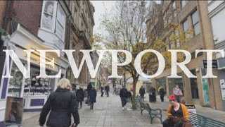 Newport City Centre Wales UK Walking Tour 4K [upl. by Cobbie]