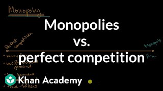 Monopolies vs perfect competition  Microeconomics  Khan Academy [upl. by Mukul]