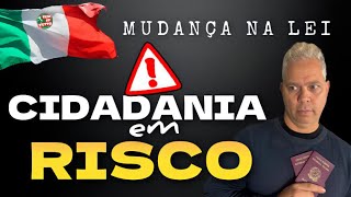 MUDANÇA NA LEI DA CIDADANIA ITALIANA 🇮🇹 Vai afetar os novos nascimentos [upl. by Arnoldo77]