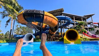 🐝 The Bee Water Slide 💦 at Black Mountain Waterpark 🇹🇭 [upl. by Gaylor]