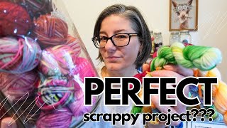 The PERFECT Scrappy Project  Leftovers  Scraps  Advents  Mini Skeins  Knitting [upl. by Pazice]