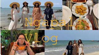 Ngapali vlog 🏝 most beautiful beach in Myanmartravelngapali myanmar [upl. by Yednil]