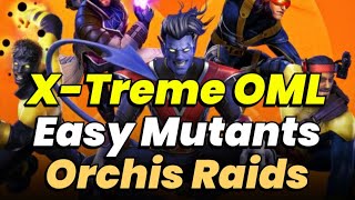 ORCHIS MUTANT RAIDS SUPER EASY XTREME amp LOGAN OMEGA RAID GUIDE  MARVEL Strike Force  MSF [upl. by Chicoine]