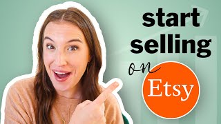 START SELLING ON ETSY in 5 easy steps 💰 Etsy shop for beginners tutorial 2024 [upl. by Vonny973]