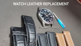 WATCH LEATHER STRAP REPLACEMENT  Easy and simple [upl. by Oiramd]