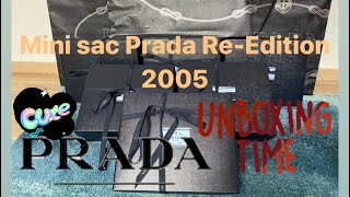 Unboxing Prada ReEdition 2005 en nylon and cuir saffiano  crossbody Mini bags 2020 famous [upl. by Odlavu]