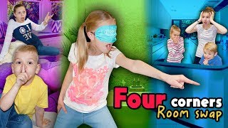 Four Corners Room SWAP Tannerites 4 Corners Blindfold GAME [upl. by Amian]