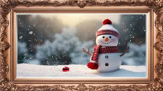 Snowman With Christmas  Wallpaper Christmas TV ART [upl. by Nolyat]