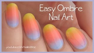 Easy OmbreGradient Nail Art Tutorial [upl. by Nnyre]