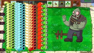 snow pea Gatling pea peashooter vs gargantuar plants vs zombie hack [upl. by Pahl376]