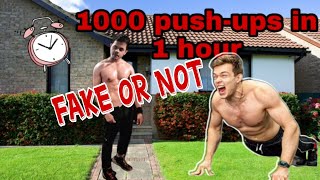 1 Hour pushup challenge  1000 pushupsbrowny challenge [upl. by Tati]