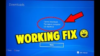 💢 3 WAYS TO FIX CANNOT DOWNLOAD CORRUPTED DATA ON PS4 CE362449 [upl. by Thorin89]