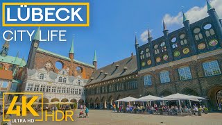 4K HDR Relaxing City Life of Lübeck City and its Outskirts  Exploring Cities of Germany [upl. by Thurnau]