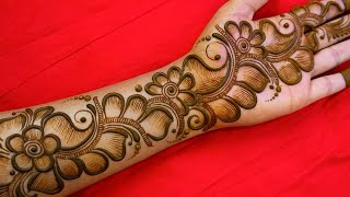 Unique mehndi design  Latest floral mehndi design  Shaded henna design [upl. by Nosredna158]