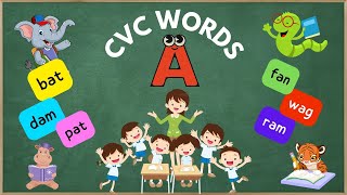 CVC Words  Letter a  Learn to Read [upl. by Arissa]