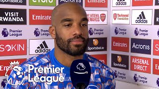 Alexandre Lacazette confident in Arsenal top4 push after Wolves win  Premier League  NBC Sports [upl. by Airetahs196]