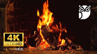 10 Hours of Relax and Stress Relief WhiteOwl 🔥 Fireplace 🔥 UHD 4K ULTRA WIDE [upl. by Ahsitam]