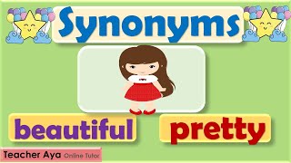 Learn the Synonyms  Words that are same in meaning   Examples of synonyms  Lesson with quiz [upl. by Sebastiano]