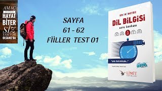 LİMİT YAYINLARI  LİMİT KRONOMETRE DİL BİLGİSİ SB  FİİLLER TEST 01 [upl. by Osbourn361]