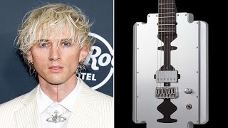 Machine Kelly Appears to Clap Back at Criticism over Designing a Razor BladeShaped Guitar [upl. by Ejrog67]