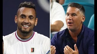 Nick Kyrgios vs fan during Miami Open 2019 at Sunday Night after underarm serve [upl. by Felic448]