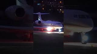 Amazing Night Takeoff Gulfstream G650 at Bern Switzerland [upl. by Utir757]