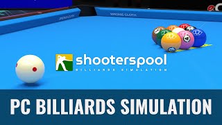 Shooterspool Billiards Simulation  Official Trailer 2021 [upl. by Nets]