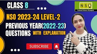 NSO National Science Olympiad SOF Level 2 Class 8 Previous Year 202223 Questions SOF 2023 [upl. by Codd]