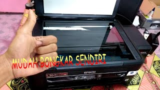 CARA MEMBERSIHKAN SCANNER PRINTER EPSON L360 [upl. by Onitnas223]