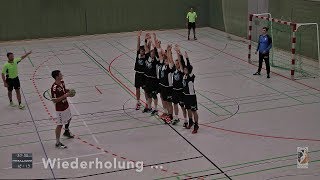 Freiwurf direkt verwandelt und Handballregeln Ausführung eines Freiwurfs [upl. by Ydolem606]