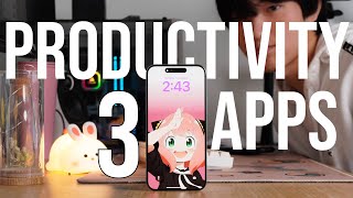 3 Apps to boost PRODUCTIVITY on iPhone [upl. by Nashner]