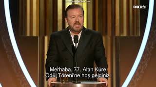 Ricky Gervais Golden Globes 2020 Opening Speech Türkçe altyazılı [upl. by Hasila]