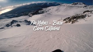 🏔Cerro Catedral  Bariloche  🏂Snowboard Filo Nubes hasta la base GoPro🎥 [upl. by Anallise]