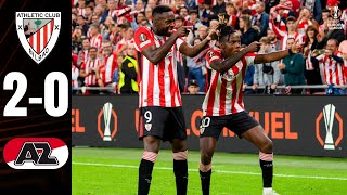 Athletic Bilbao vs AZ Alkmaar 20 Resumen  Liga Europea  20242025 [upl. by Lyrret]