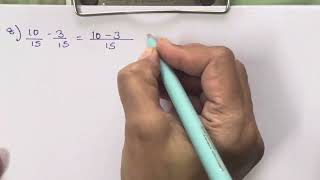 Fractions  class 5 maths chapter 5 problem set 21  solving subtraction fractions sums [upl. by Merralee]