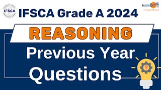 IFSCA Grade A 2024  Reasoning  Previous Year Exam Analysis for IFSCA Exam  By Kansal Sir [upl. by Aurthur629]