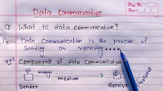 Data Communication in Networking  Components of Data Communication [upl. by Eiramac376]