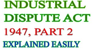 Industrial dispute act 1947 Industrial dispute act 1947 tamil [upl. by Otrevogir]