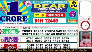 lottery live dear 6PM 8PM Lottery live result today 30062024 nagaland lottery live [upl. by Alonzo814]