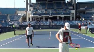 Roger Federer Serve Practice at Cincinnati 2015 2 [upl. by Romilly]