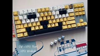 Monokei kage Alu plate SW x HMX Pearl and HMX Wind Light Test 모노케이 카게 sw 펄 윈드 나이트 스위치 테스트 [upl. by Emyaj]