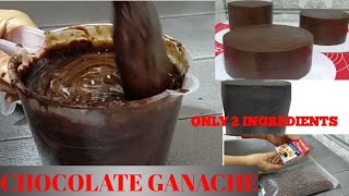 2 INGREDIENTS CHOCOLATE GANACHE  Simple Easy very stable Ganache  Lulu Gabito [upl. by Candida369]