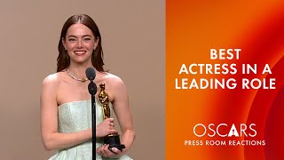 Emma Stone  Best Actress in a Leading Role  Oscars 2024 Press Room Speech [upl. by Neelasor]