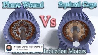 Phase wound vs squirrel cage Motor [upl. by Opal]