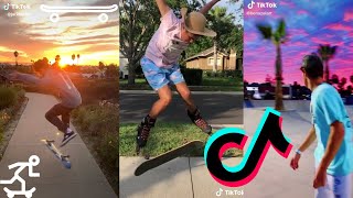 THE BEST SKATEBOARD TIK TOKS TIK TOK SKATING COMPILATION [upl. by Borreri535]