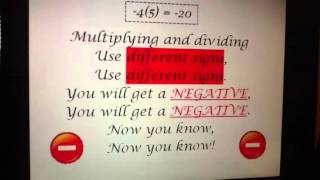 Multiplying and Dividing Integers Song [upl. by Ardnnek]