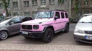 Pink car spots in Dusseldorf 2022 F430Gclass AMG and more [upl. by Delp159]