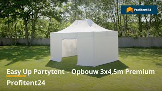 Easy Up Partytent – Opbouw 3x45m Premium [upl. by Ekalb]