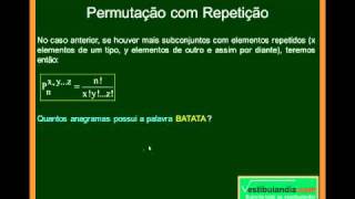 Matemática  Aula 30  Análise Combinatória  Parte 5 [upl. by Oal926]